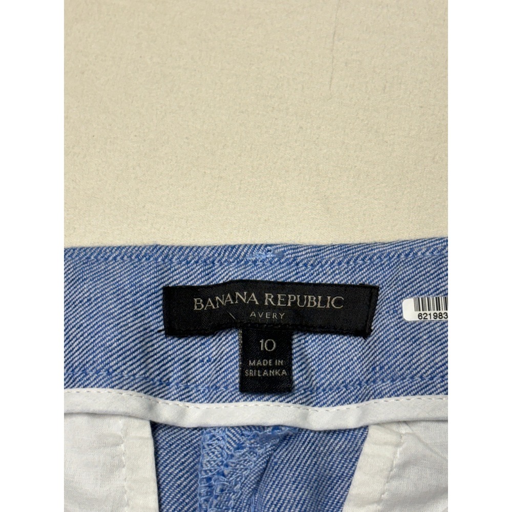 Banana Republic 2Pc Womens 10 W34 L27 Blue Linen Blend Classic Fit Blazer Jacket - Picture 16 of 16